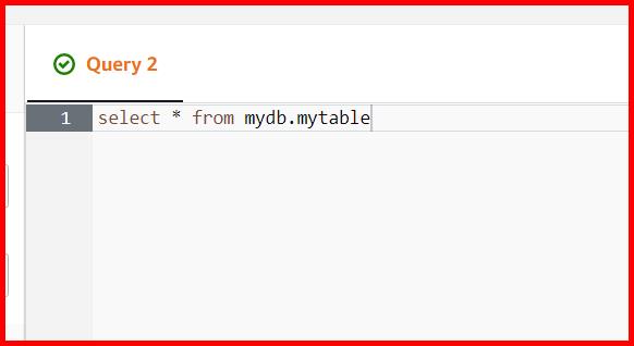 Picture showing firing the select query on the data source